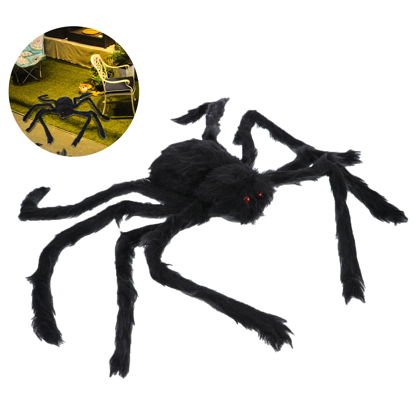 

200cm Horror Halloween Spider Web Giant Stretchy Cobweb For Yard Outdoor Haunted House Bar Decoration Plush Toy Party Props