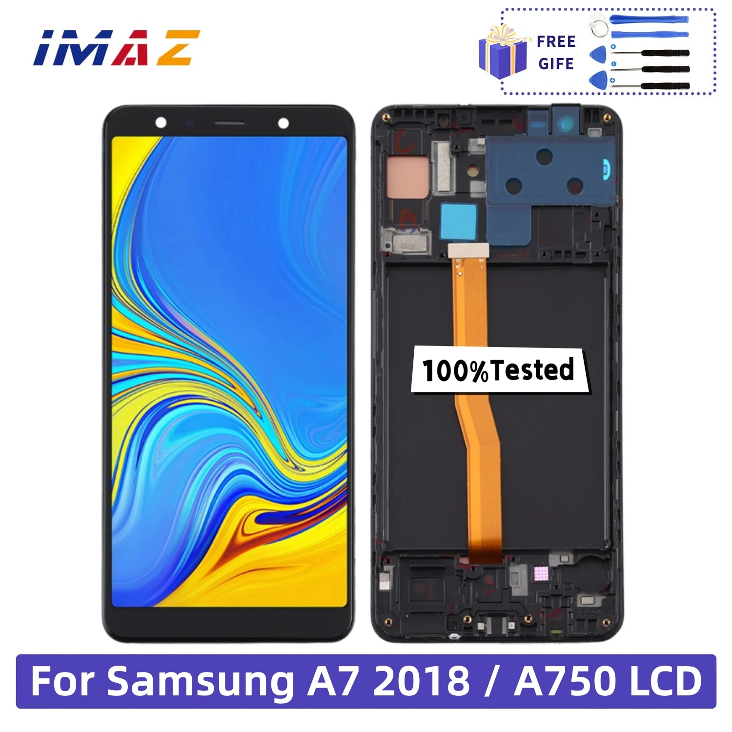 AAAAA + качественный A750 ЖК-дисплей для Samsung Galaxy A7 2018 LCD SM-A750F A750F A750 дисплей с рамкой сенсорный экран дигитайзер Замена AAAAA + качественный A750 ЖК-дисплей для Samsung Galaxy A7 2018 LCD SM-A750F A750F A750 дисплей с рамкой сенсорный экран дигитайзер Замена