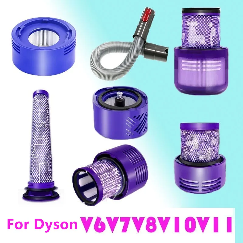 

Pre-Filters and HEPA Post-Filters Replacements For Dyson V6 V7 V8 V10 V11 Cordless Vacuum Cleaners Blue Hose Accessories