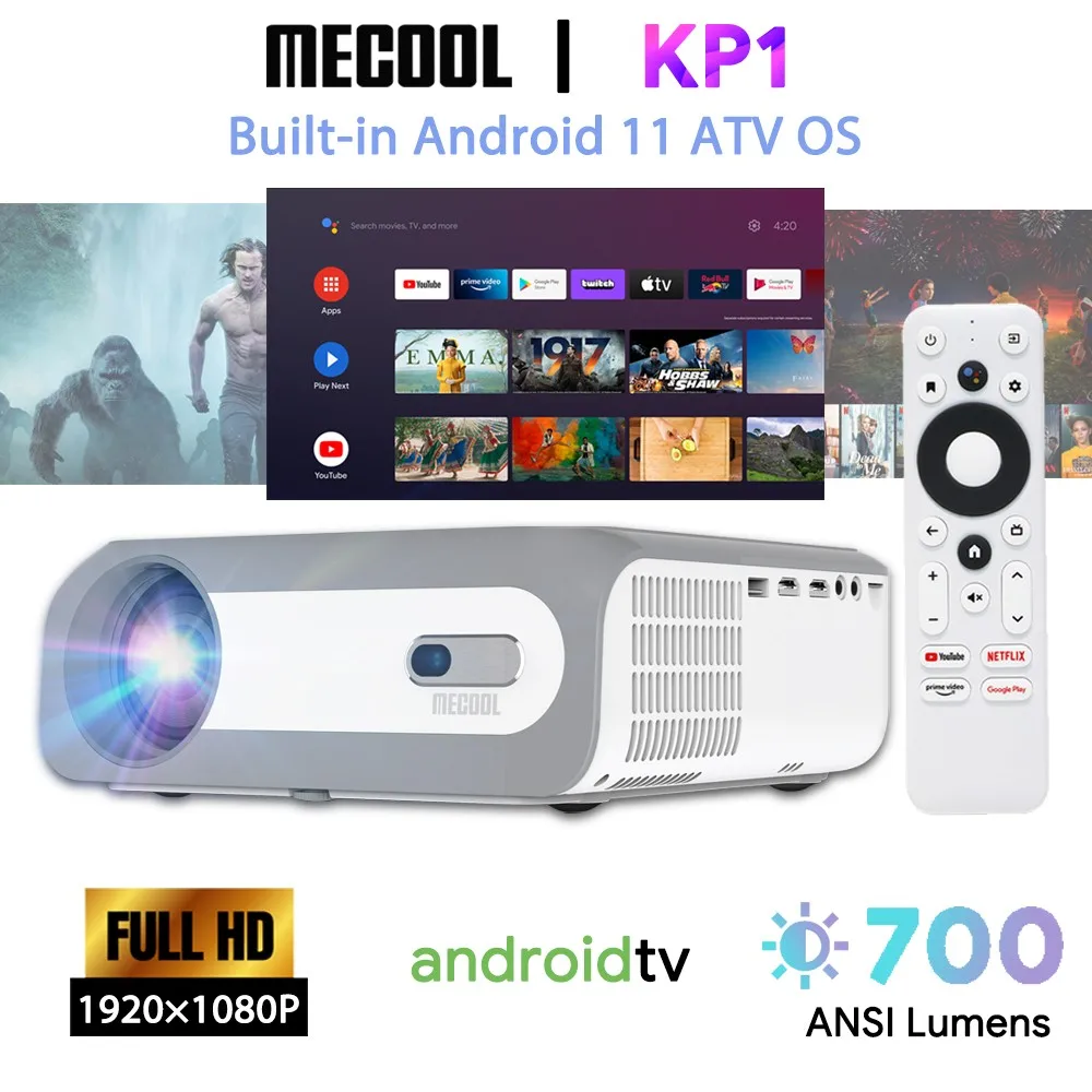 

Проектор MECOOL KP1 для домашнего кинотеатра, 1080P FULL HD, 14000 люмен