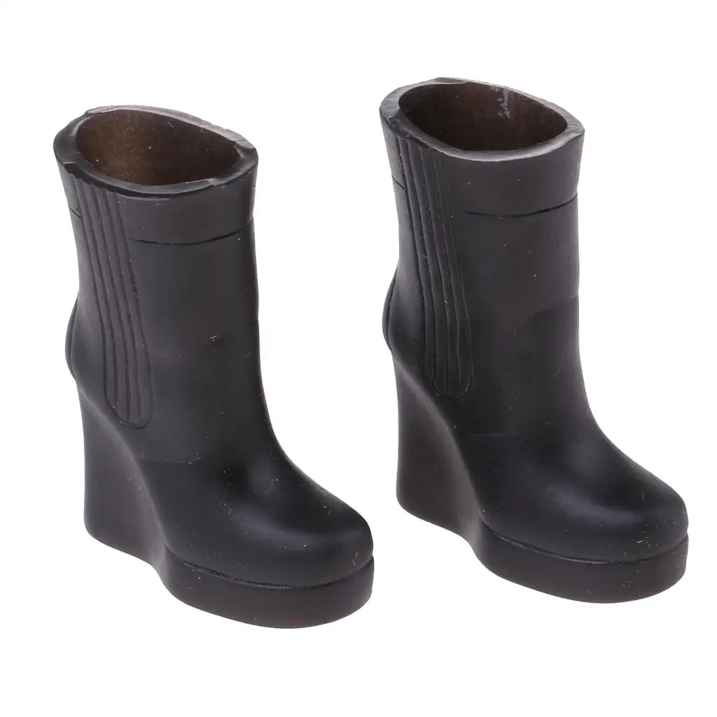 Doll Boots Slipsole Shoes Outfit Accessory /6 Girls Black