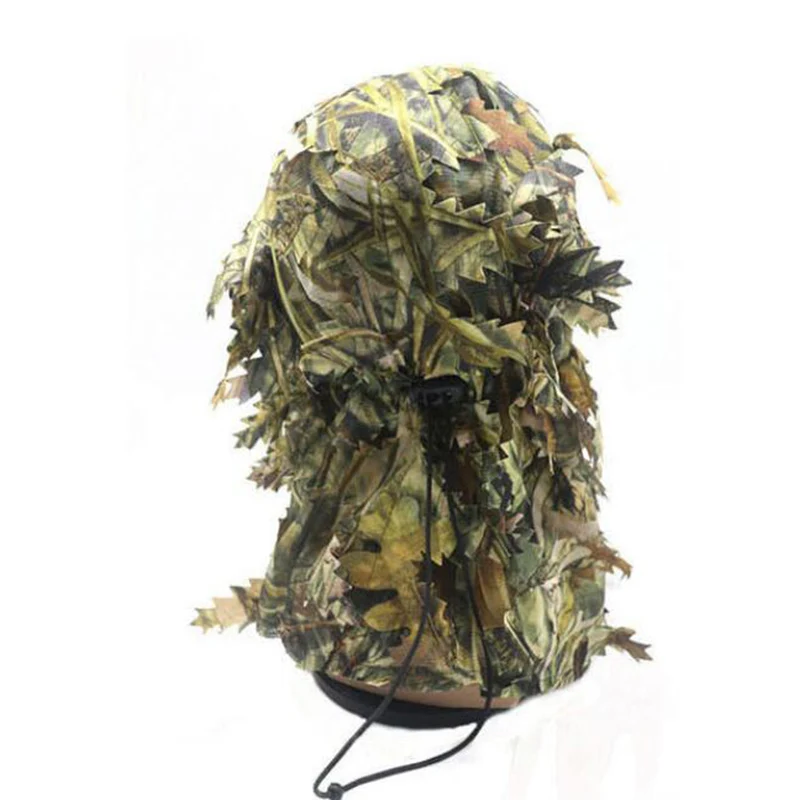 Маска-маска лицевая камуфляжная в виде листьев для пейнтбола