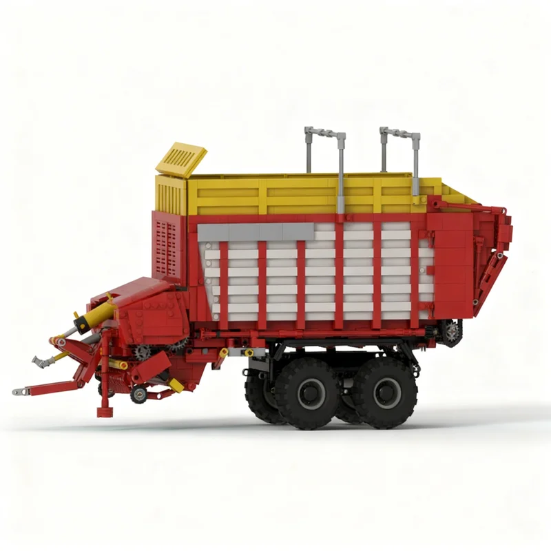 Фото 2288 деталей MOC Pottinger Faro: Техническая модель транспортного вагона для заготовки силоса, конструктор, 3D-модель, рождественский подарок №4