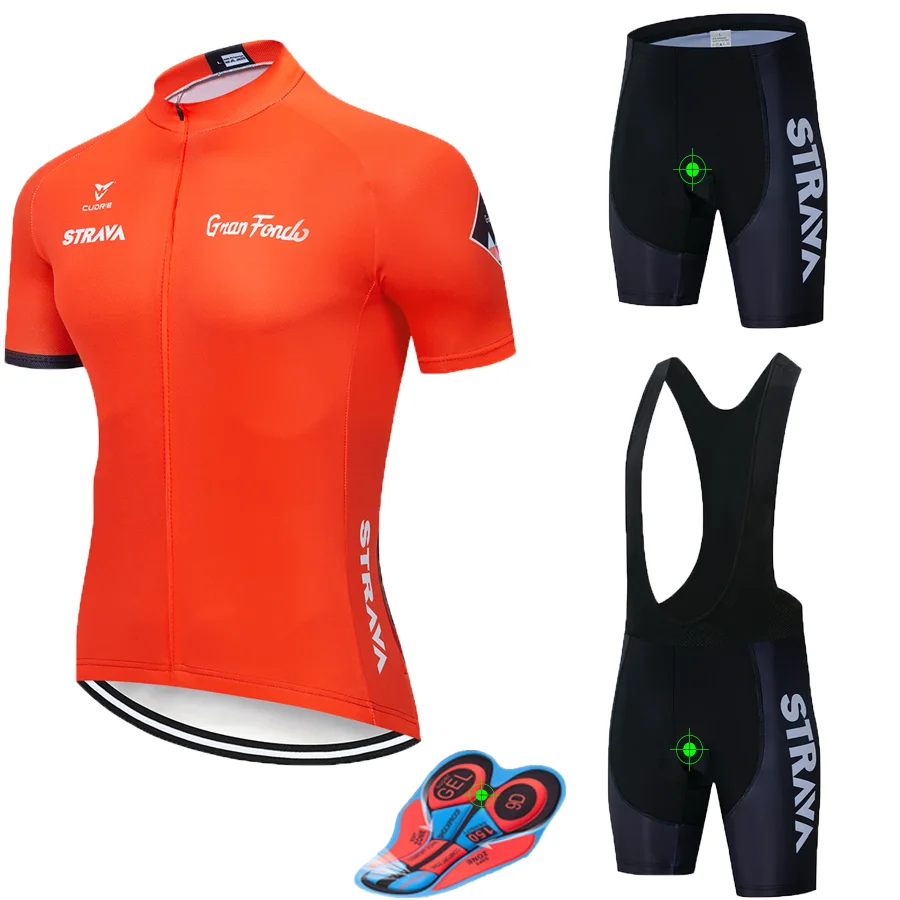 

2022 STRAVA Cycling Jersey Set Summer Mountain Bike Clothing Pro Bicycle Cycling Jersey Sportswear Suit Maillot Ropa Ciclismo