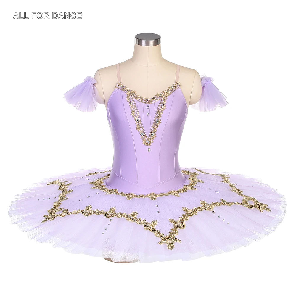 

BLL506 Lilac/ Pale Pink Spandex Ballerina Dancing Tutu Dress Adult Girls Pre-Professional Ballet Dance Costumes Pancake Tutus