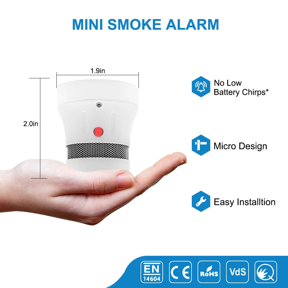 CPVAN WiFi Tuya детектор дыма с литиевой батареей умное приложение Push Fire Alarm