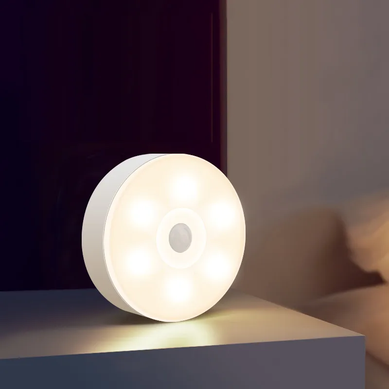 

Motion Sensor Night Light LED USB Chargeable Night Light Wall Lamp For Bedroom Stairs Hallway Closet Cabinet Nightlights
