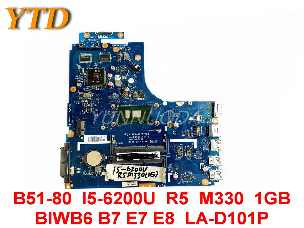 

Оригинальная материнская плата для ноутбука Lenovo B51-80 R5 M330 1 ГБ BIWB6 B7 E7 E8