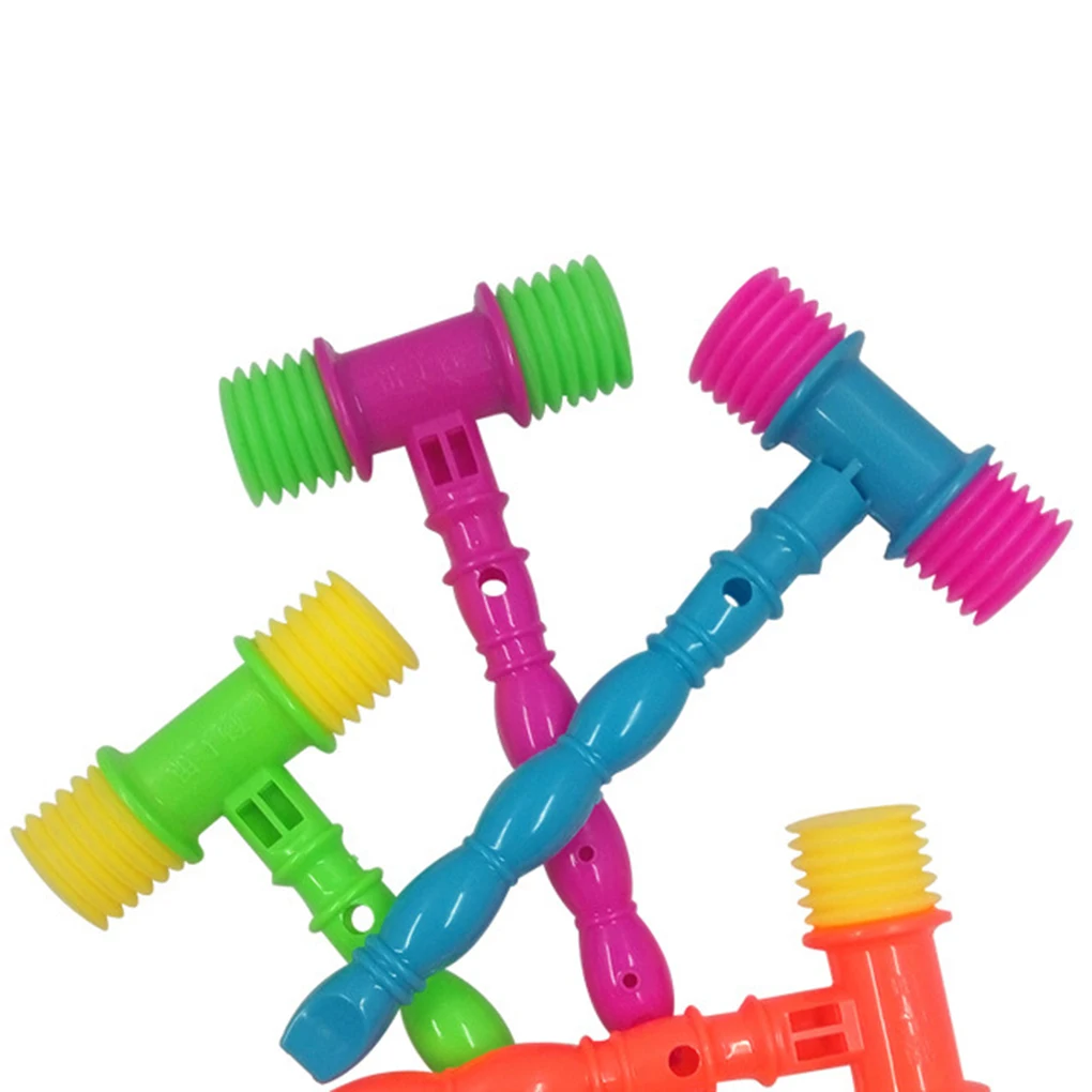 

Vocal Knocking Hammer Whistles Noise Maker Soft Toy Instrument Unisex Kids Party Supplies Boys Girls Kid Toys Random Color