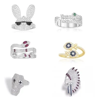 lidu high quality 925 rabbit crocodile ring bracelet multi color temperament versatile elegant monaco jewelry gifts for friends