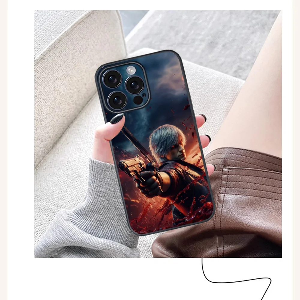 Чехол для телефона D-Devil M-May Cry Game iPhone 16 15 14 13 12 11 PRO MAX PLUS Mini TPU мягкий приятный кожи