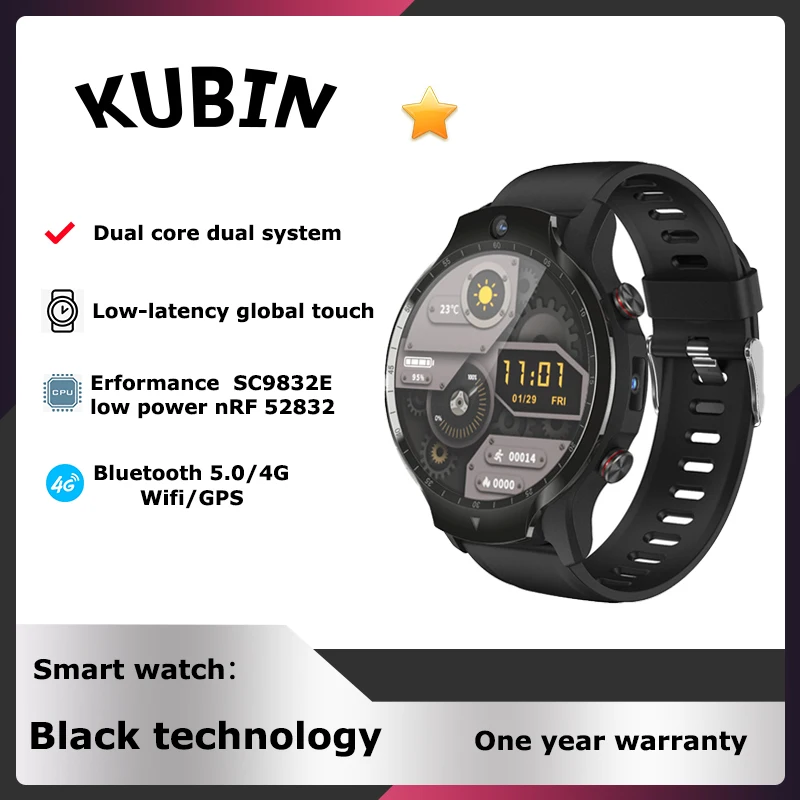 

New Smart Watch Android 2022 4G Standalone Communication SIM 1.6 Battery 1500mah Men Fitness Sports Waterproof Luxury Products