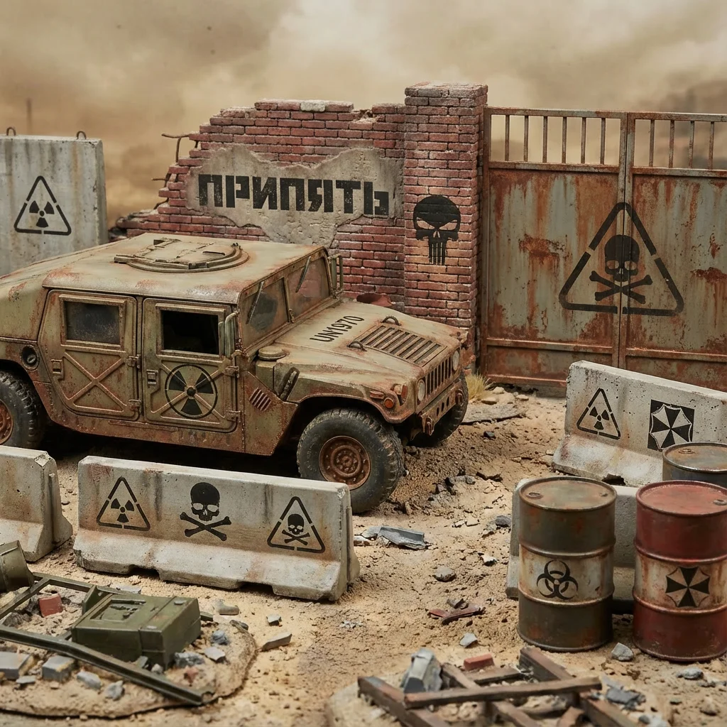 Фото Трафарет-шаблон Joystar из высокоточной нержавеющей стали для масштабных моделей, диорам и миниатюр (тема «Опасности») №5
