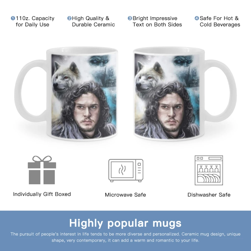 Кружка K-Kit Harington 11 унций керамическая кофейная кружка подарок друзьям на день