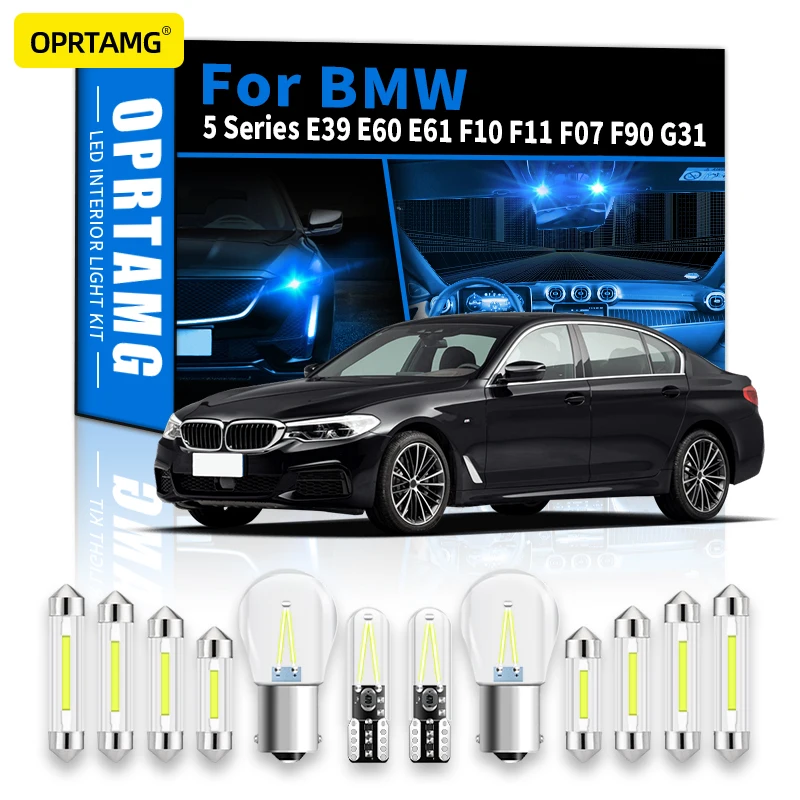 

OPRTAMG Car Interior Light For BMW 5 Series E39 E60 E61 F10 F11 F07 F90 G31 2002-2022 W5W T10 LED Lamp Light Canbus Auto Light