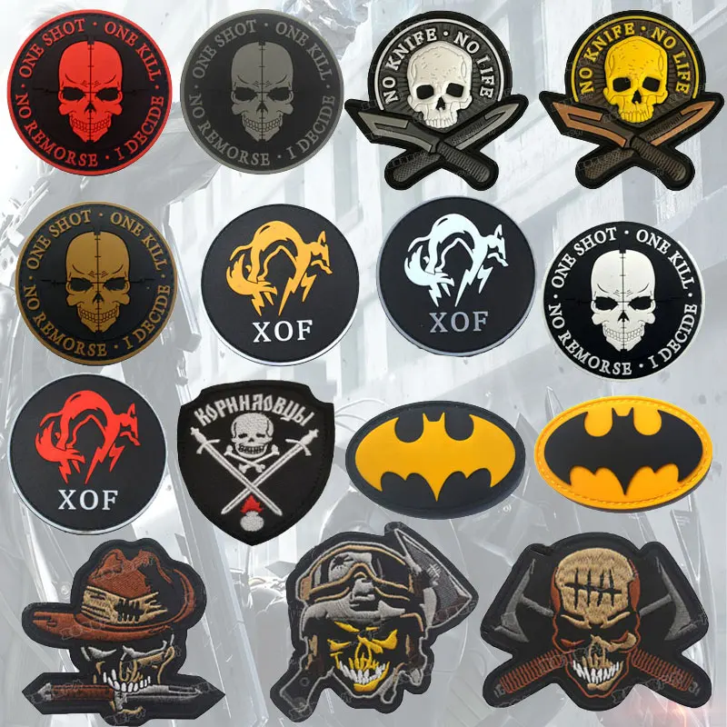 Металлическое снаряжение твердые декоративные нашивки на липучке в стиле