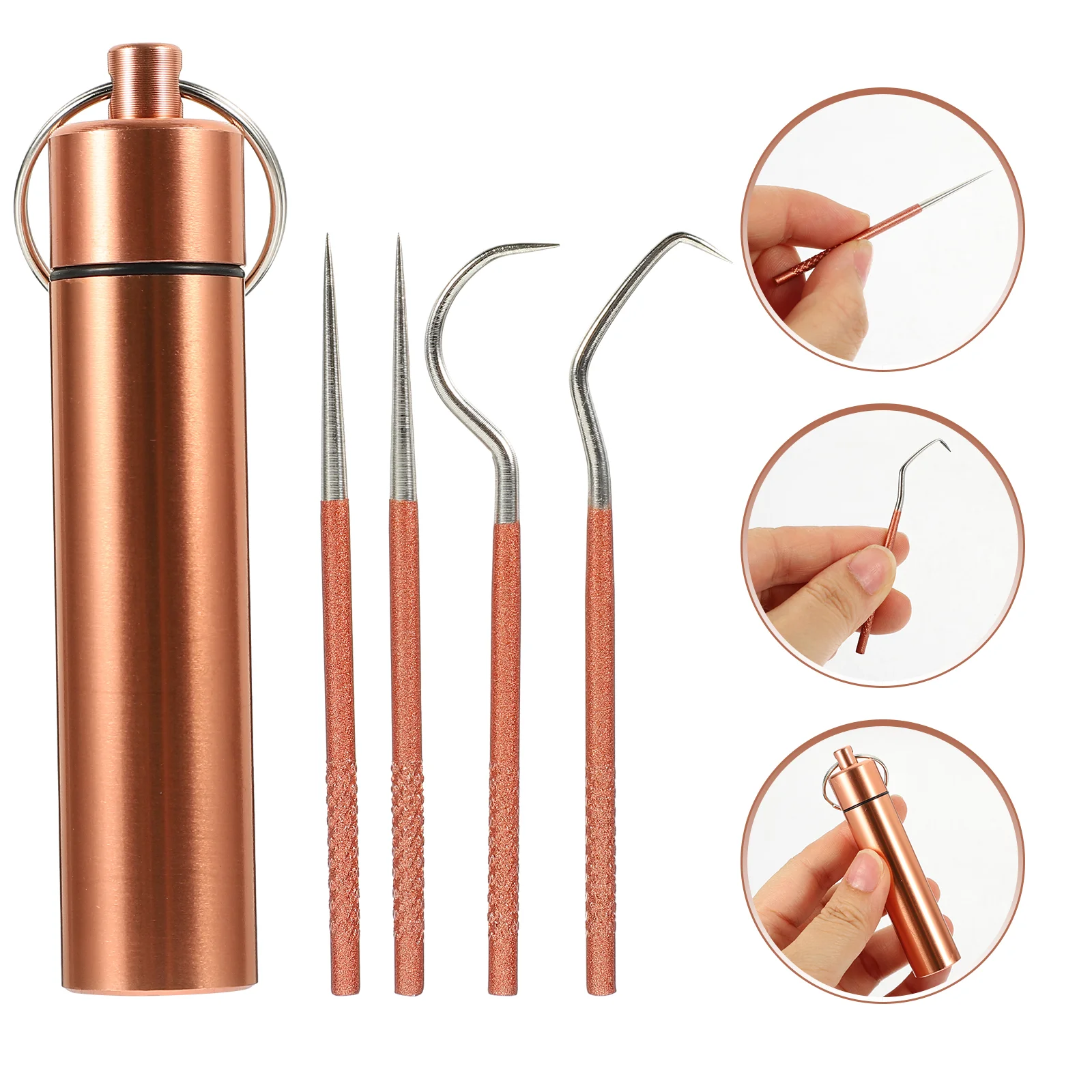 

Toothpick Flossing Device Convenient Care Tools Oral Cleaning Supplies Optional Stainless Steel 304 Metal Portable Toothpicks