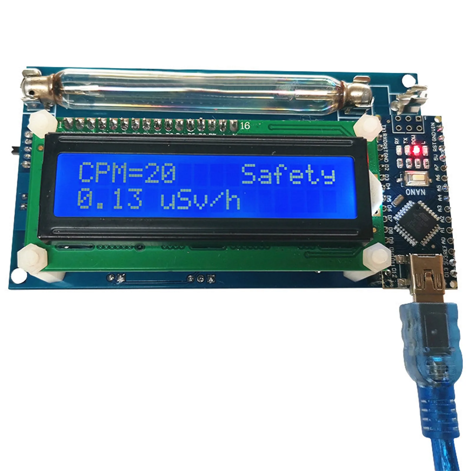 

DIY Open Source Geiger Counter Meter Kit Miller GM Tube Detector Radiation LCD