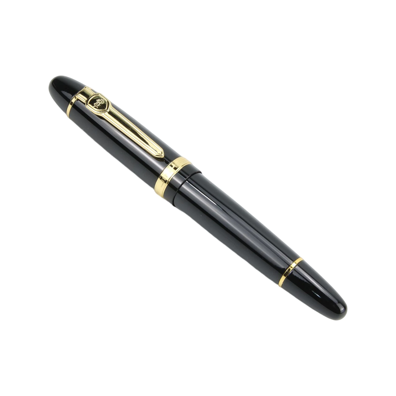 

Jinhao 159 General Black Fountain Pen Medium Nib golden Clip Stationery Office School 0.5mm nib
