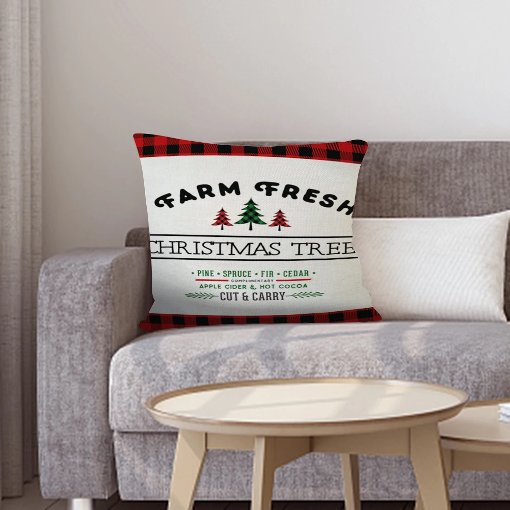 

Удобная Рождественская подушка, чехол с принтом снеговика, Санта-Клауса, диванная подушка, чехол, рождественские украшения, без внутренней ...