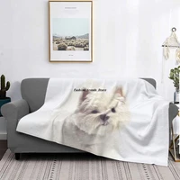 westie gaze flannel throw blanket west highland terrier dog cute puppy blanket for sofa couch soft bed rug