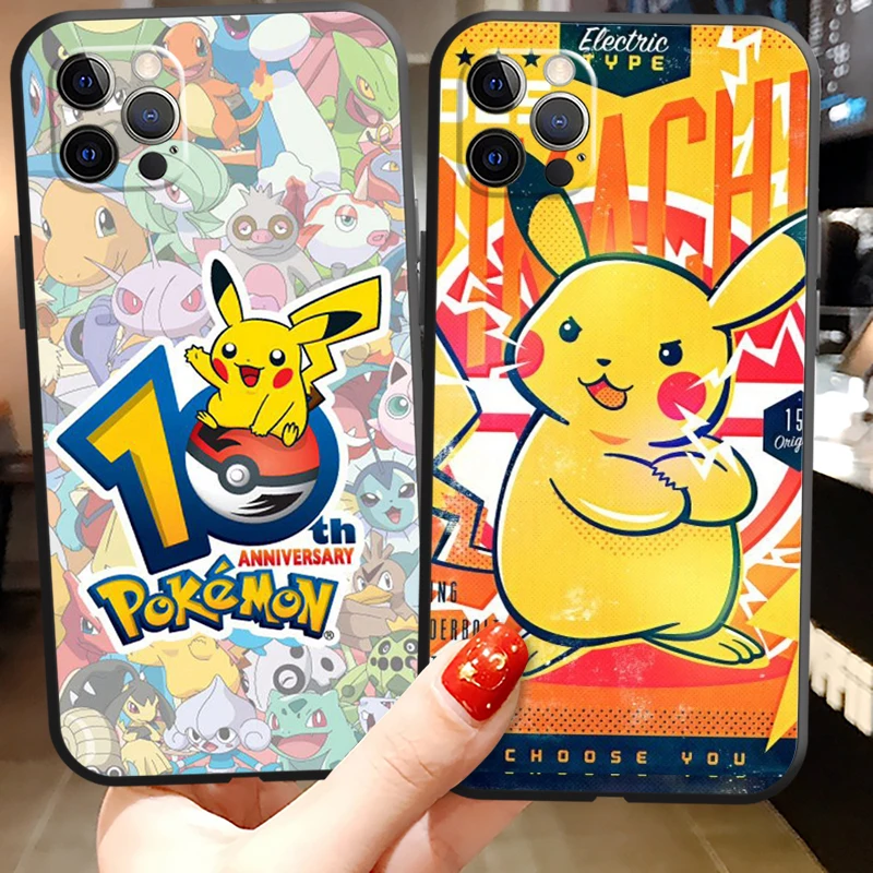 

Pokemon Pikachu Bandai Phone Cases For iPhone 11 12 Pro MAX 6S 7 8 Plus XS MAX 12 13 Mini X XR SE 2020 Back Cover Carcasa