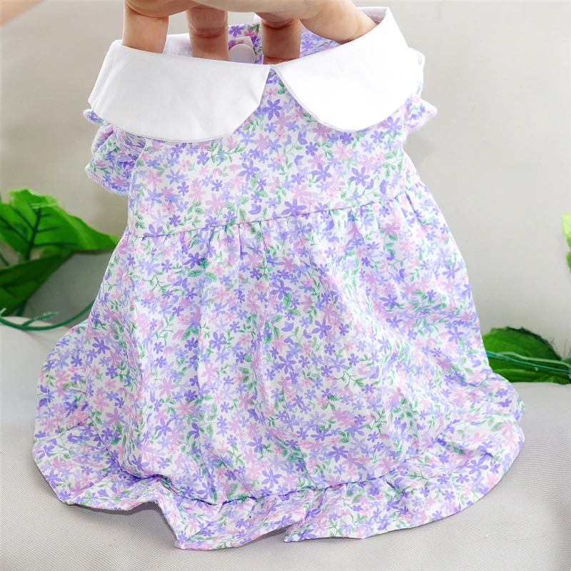 

Cute little floral design pet dress princess dress summer thin section 220416072