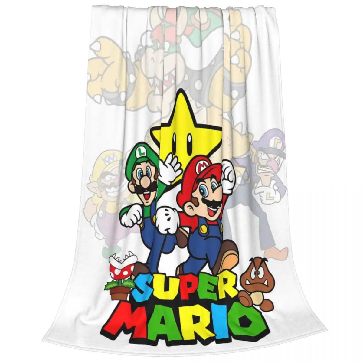 Трикотажные одеяла в стиле Super Mario Bros с мультяшными героями флисовые аниме супер