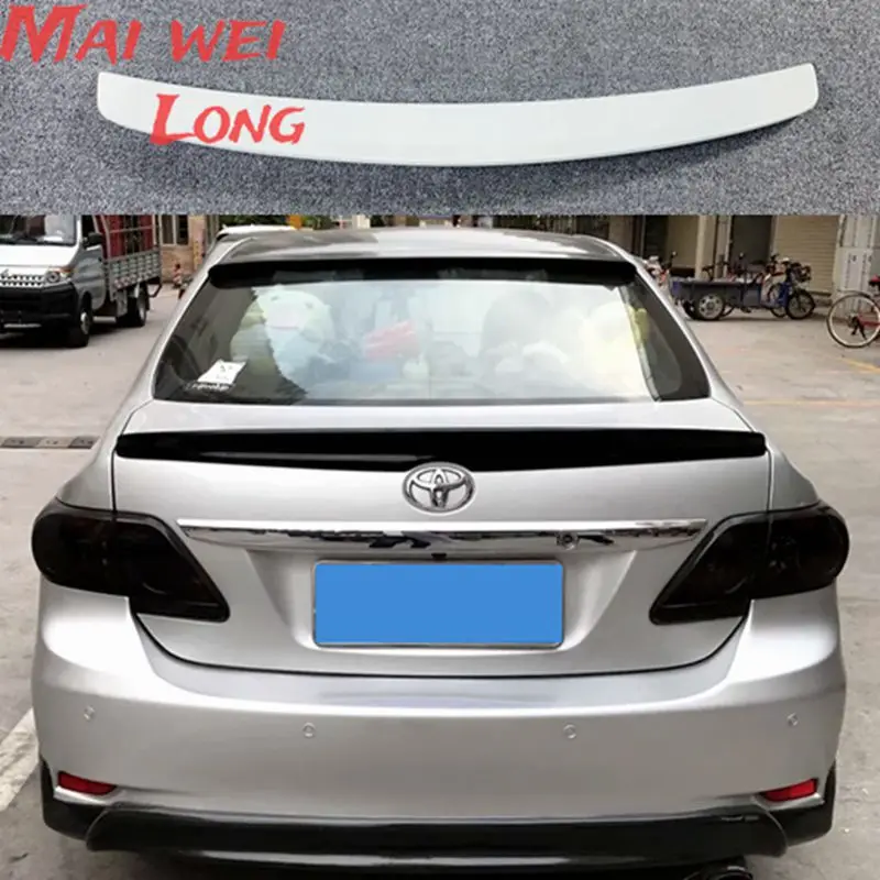 

For Toyota Corolla Spoiler TAIWAN STLY ABS Material Car Rear Wing Primer Color Rear Spoiler For Toyota Corolla Spoiler