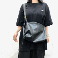big genuine leather black crossbody bag for women vintage handmade soft vintage shoulder handbag