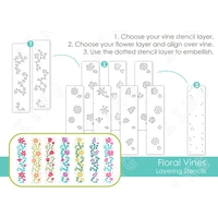 floral vines layering decor diy graphics painting scrapbooking stamp ornament album embossed template reusable new arrival