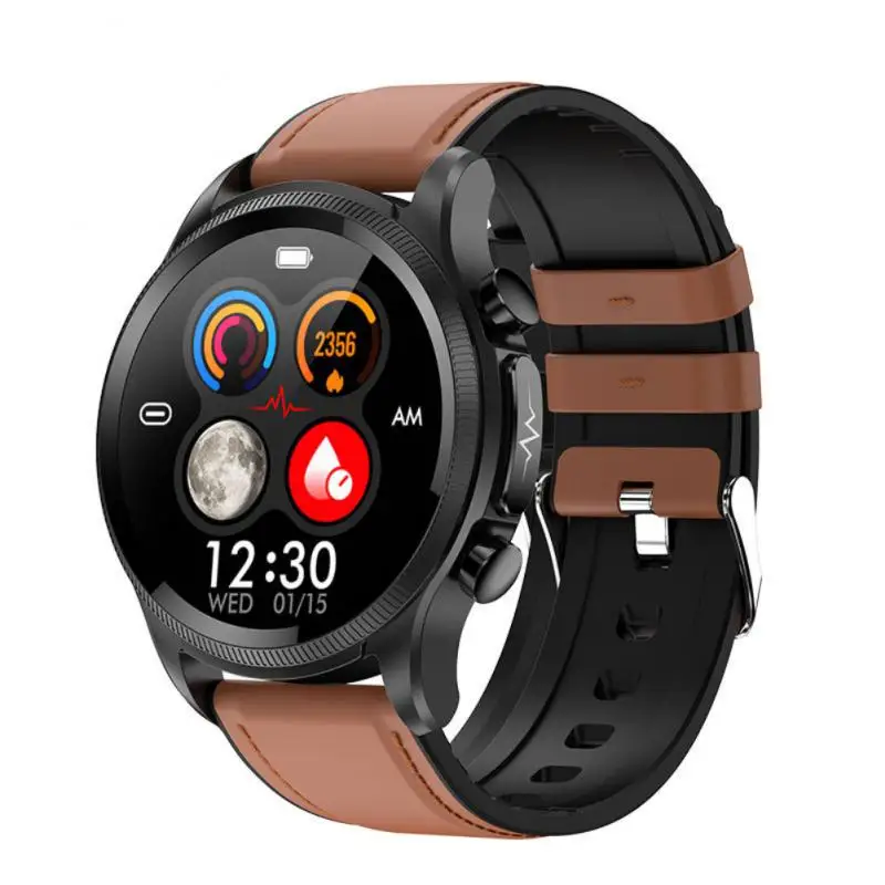 

E400 ECG PPG Blood Glucose Smart Watch Men Blood Pressure Heart Rate Body Temperature IP68 Waterproof Fitness Tracker Smartwatch
