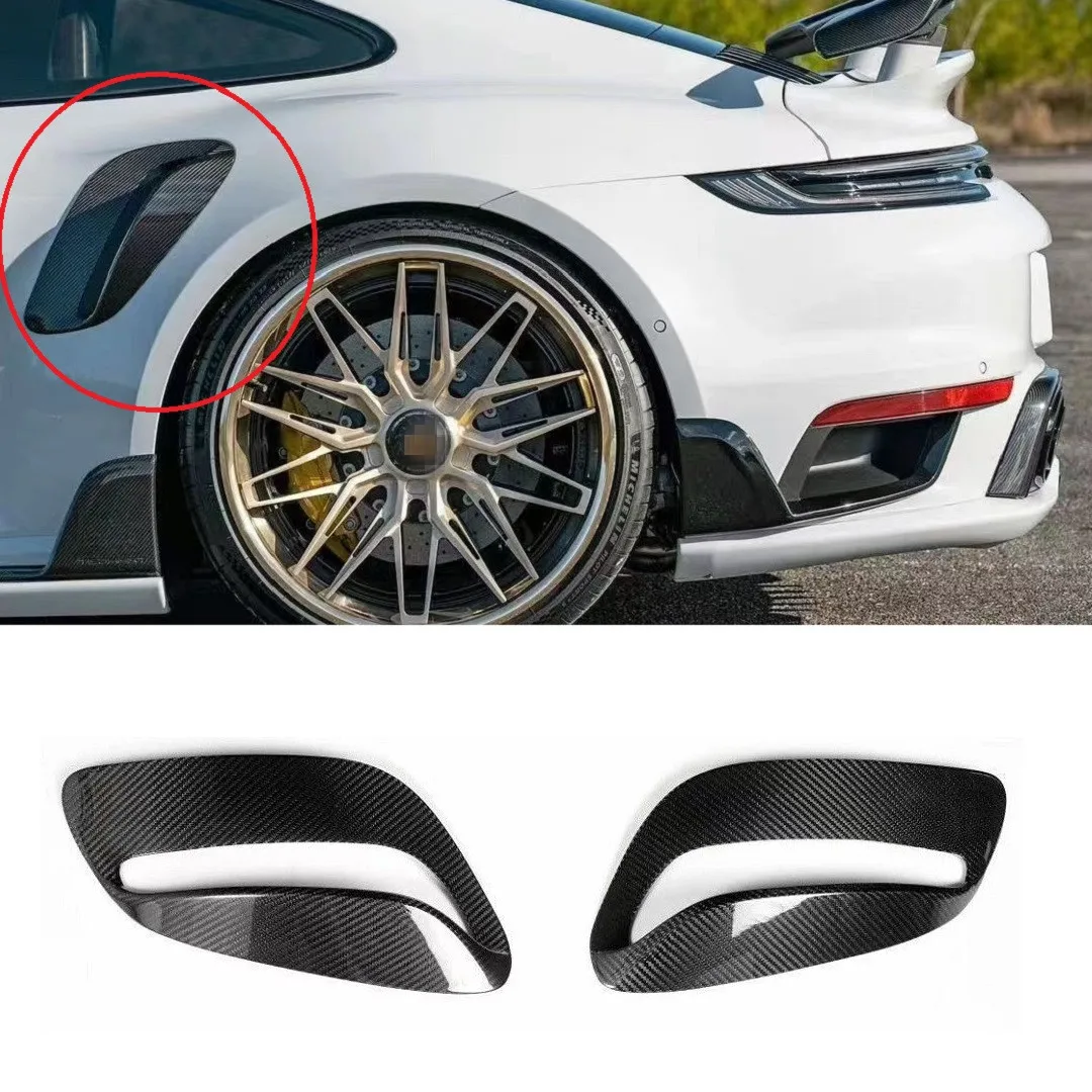Настоящее сухое углеродное волокно задняя боковая накладка на крыло автомобиля