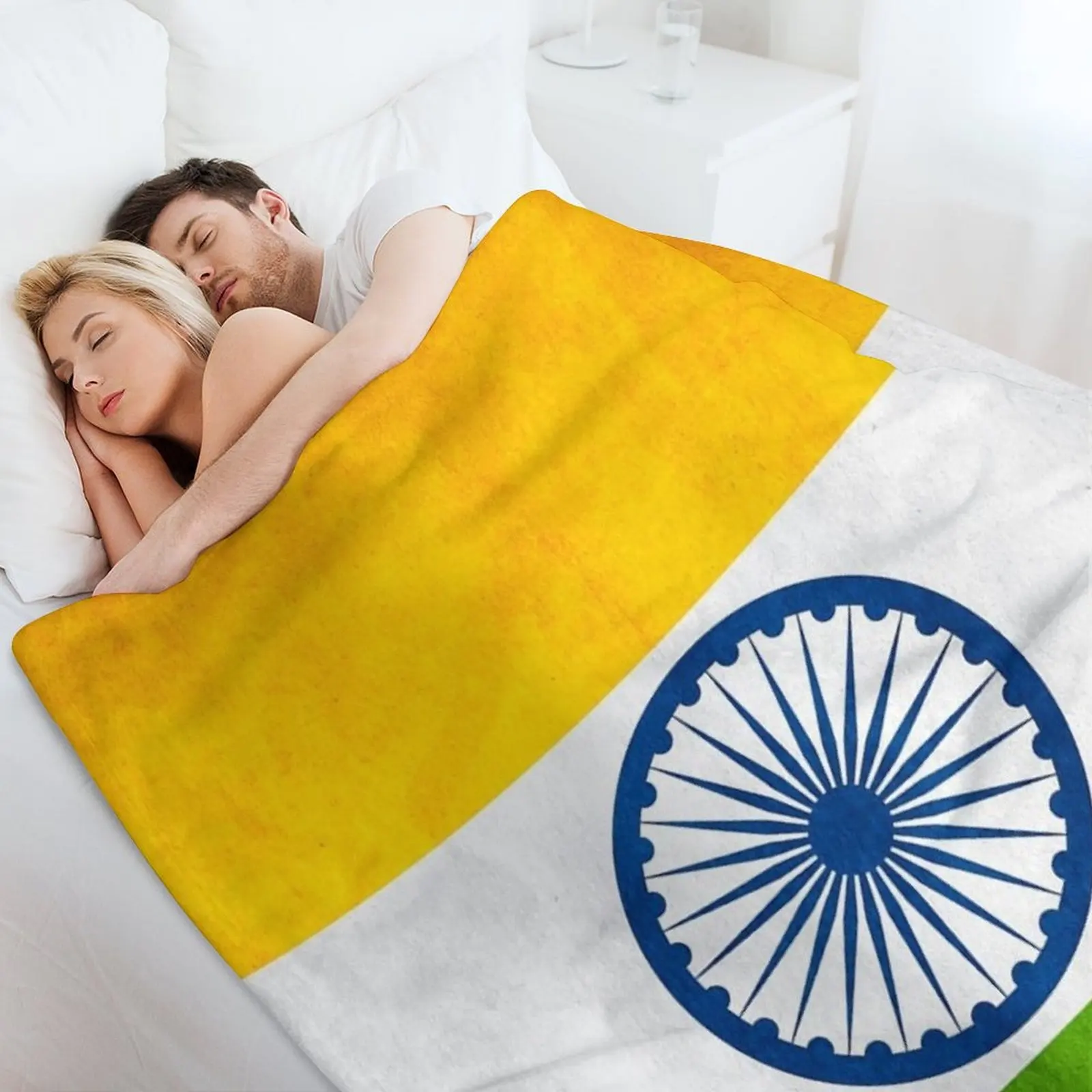 Индийский флаг национальный Индии пледы лохматое плюшевое постельное белье