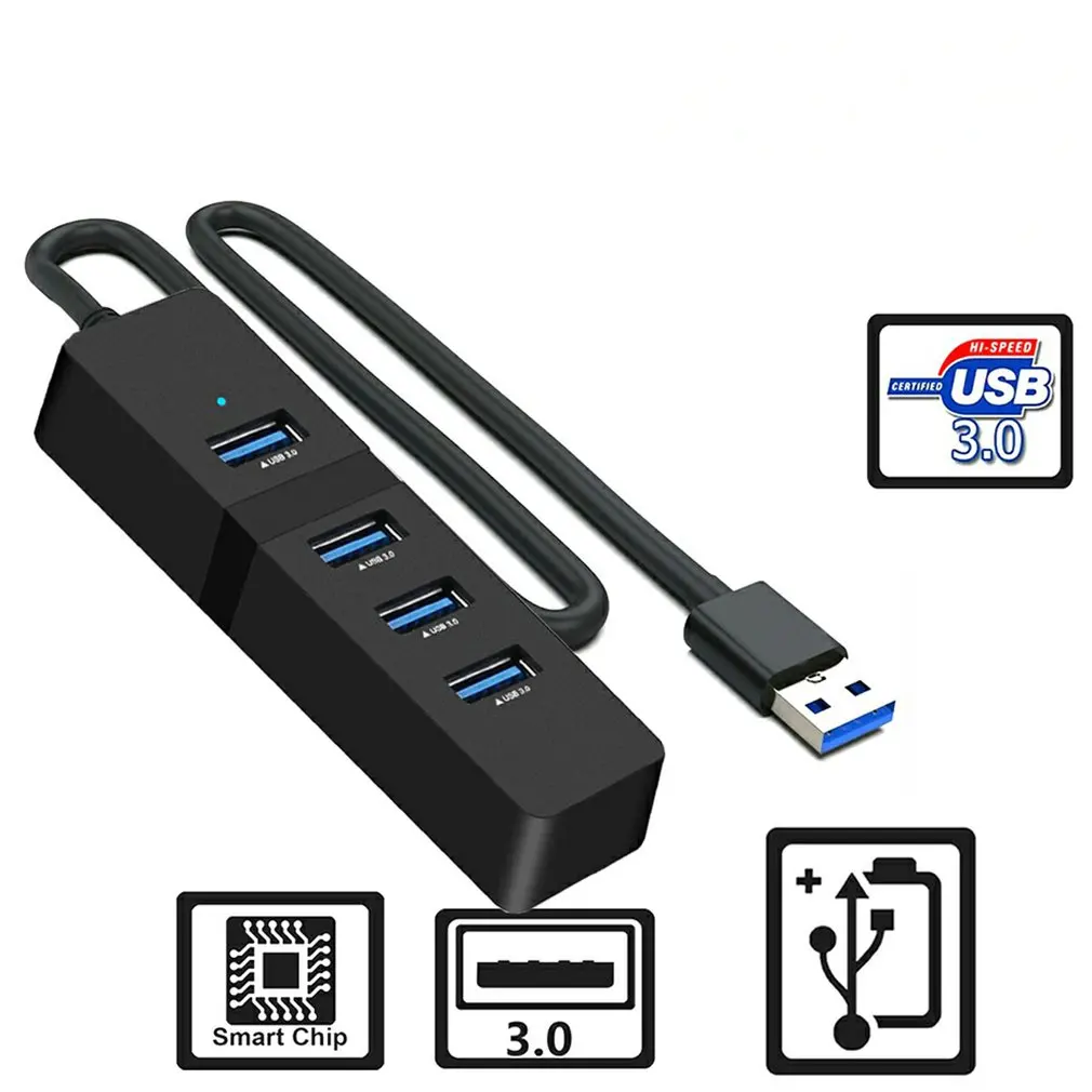 

4/5 портов USB 3,0 концентратор источник питания порт для ПК ноутбука компьютера аксессуар ABS USB разветвитель USB OTG адаптер