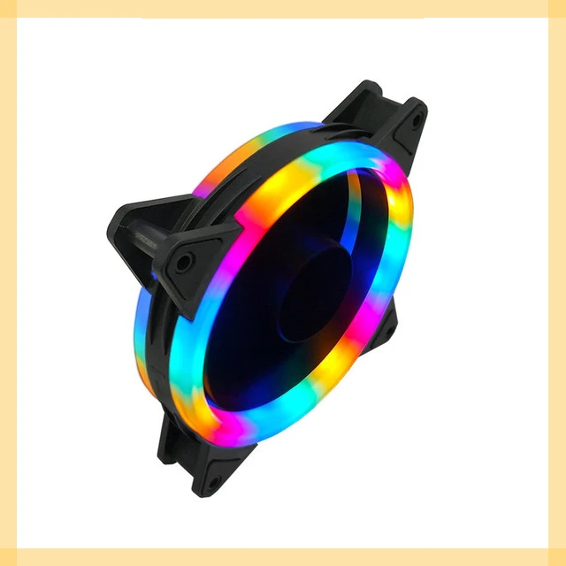 

Вентилятор охлаждения для ПК со светодиодной подсветкой, бесшумный регулируемый вентилятор для компьютера, 52 куб ФТ/мин, 12 В, с вибрацией, из...