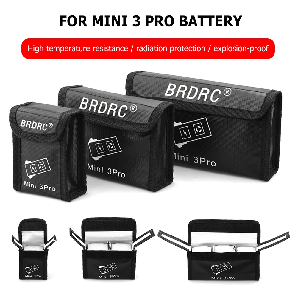 Безопасная сумка для аккумулятора LiPo DJI MINI 3 PRO защитный чехол безопасный при