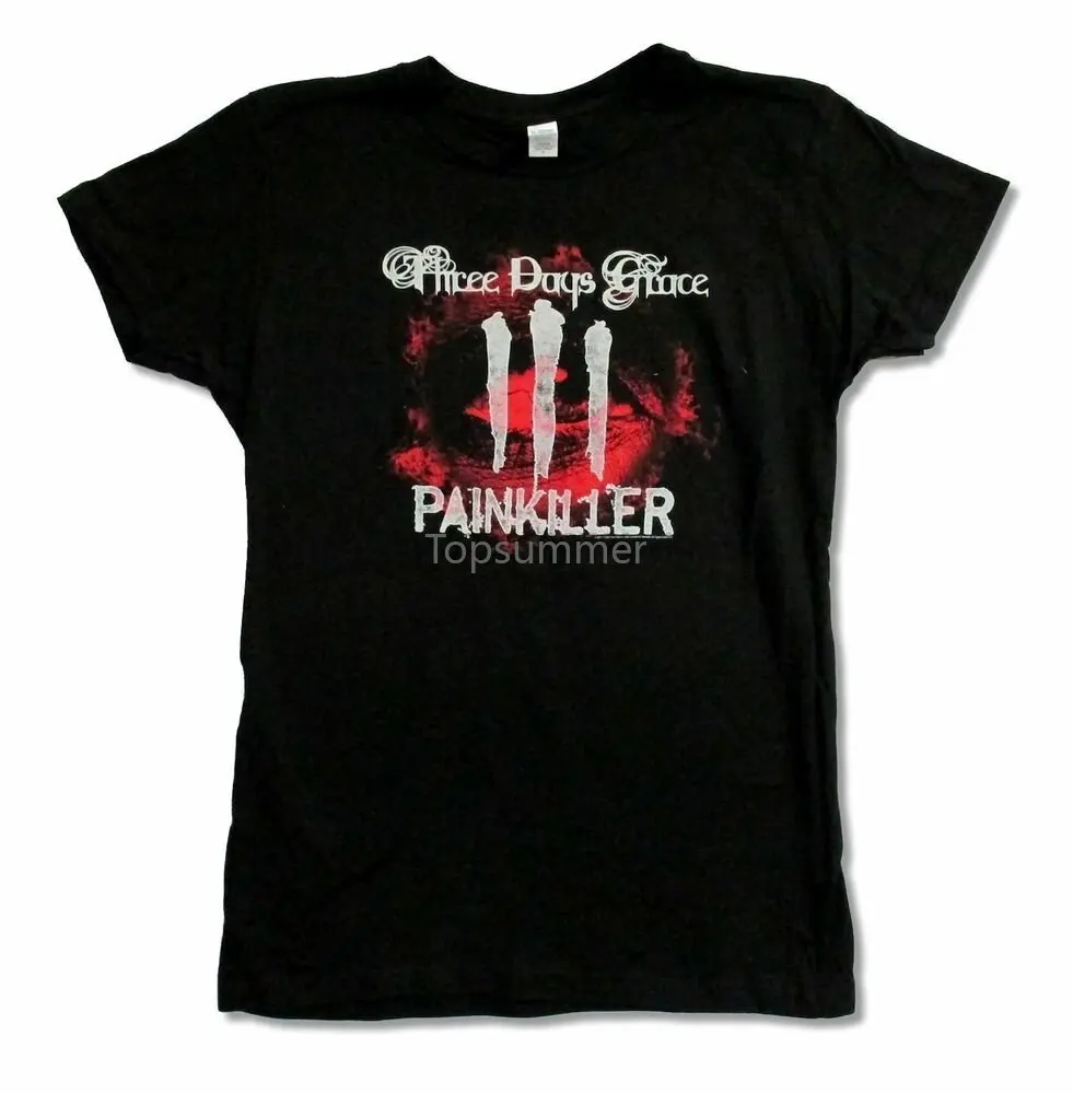 

Three Days Grace Pain Killer Girls Juniors Black T Shirt New Band Merch