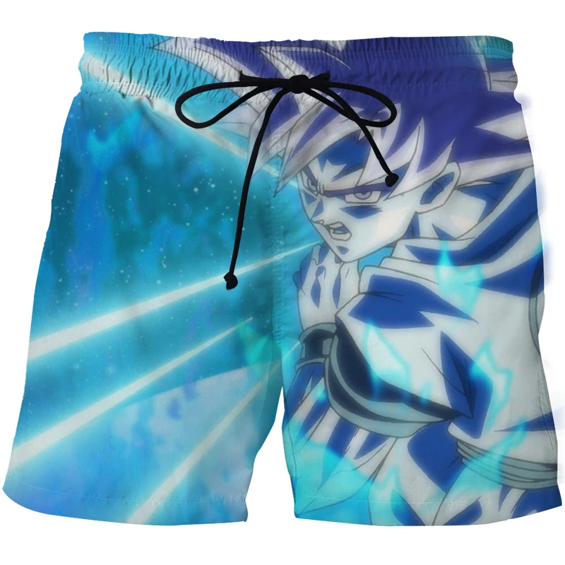 Мужские пляжные шорты с 3D-принтом японского аниме Свободные повседневные