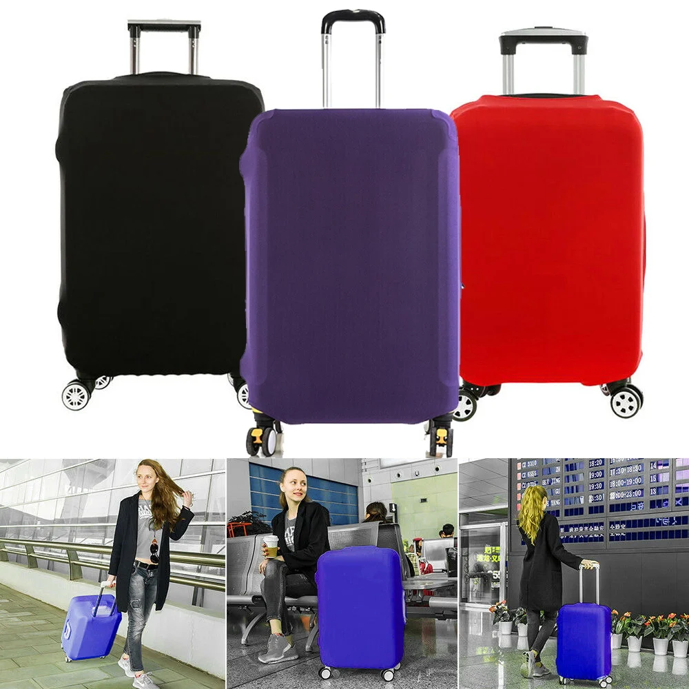 Защита багажа Luggage Protector Trolley Cover Dust Travel Accessories для чемоданов от 18 до 30 дюймов, эластичная ткань с ярким принтом собак.