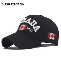 letter canada baseball cap mens and womens peaked cotton all match