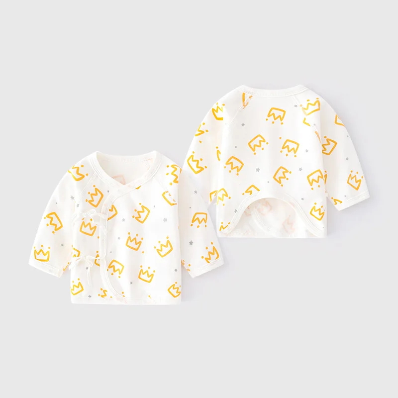 

Одежда для новорожденных, весна-осень-лето, 0 хлопковый топ с длинным рукавом, тонкая одежда для новорожденных