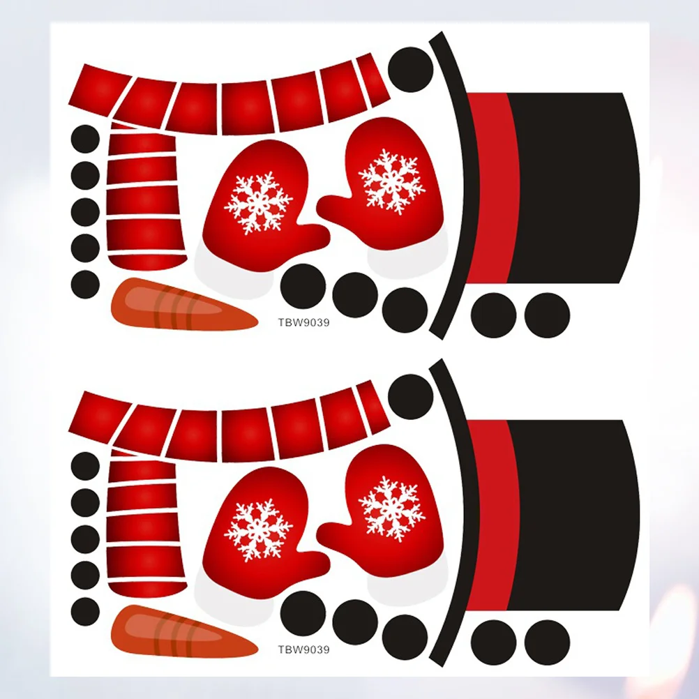 

Snowman Stickers Christmas Refrigerator Fridge Magnets Decors Sticker Decals Window Wall Cuteclings Magnetsided Double