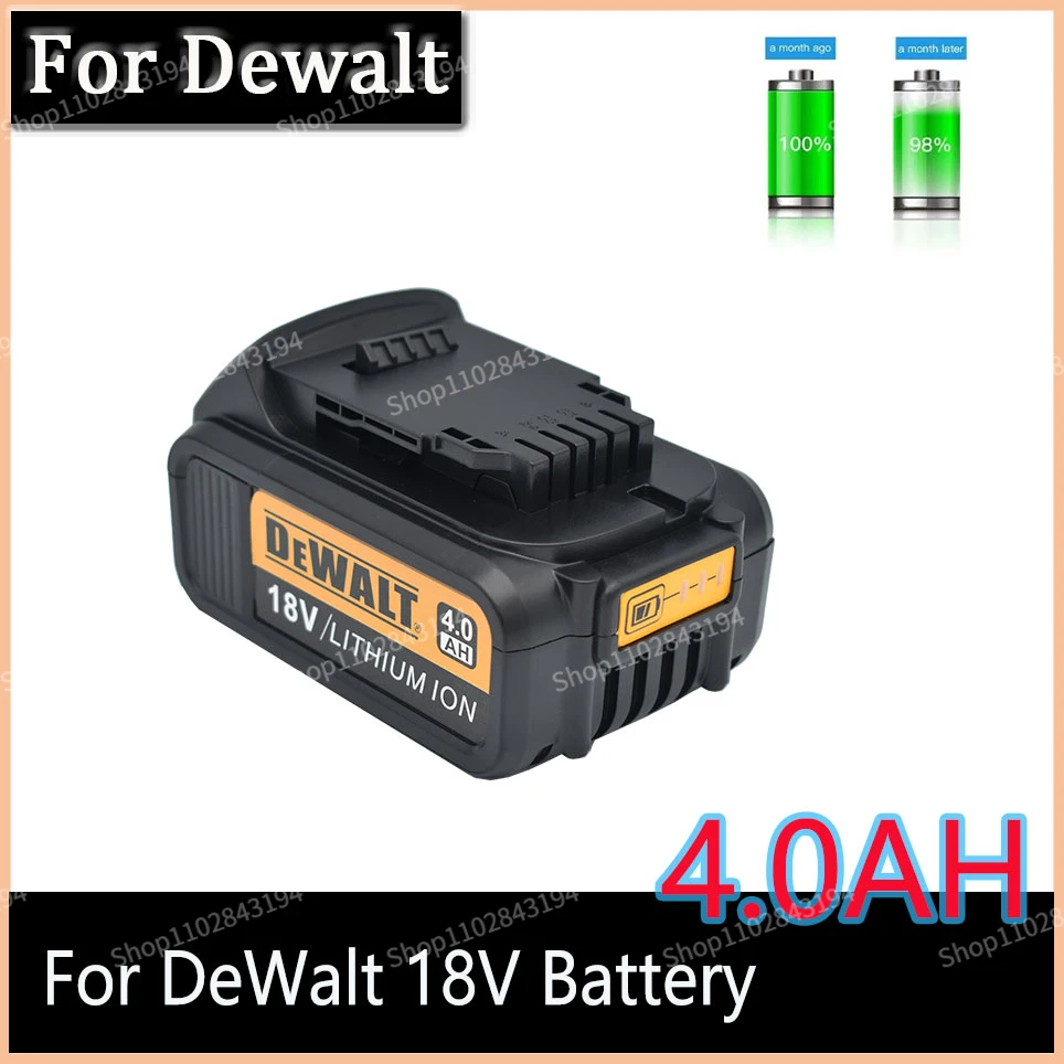 DeWalt 18V 4.0AH \4000mah rechargeable battery Tools Battery with LED Li-ion Replacement DCB205 DCB204-2 20V DCB206