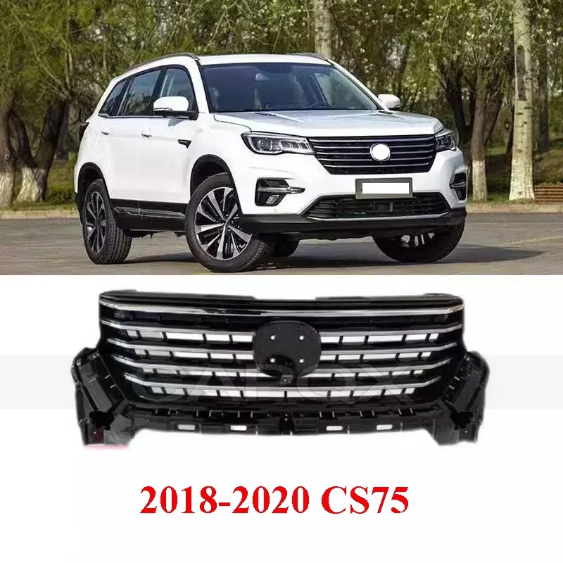 

CAPQX решетка переднего бампера, маска радиатора для Changan CS75 2018-2022, средняя сетка, гоночные грили, автоматическая решетка без радарного отверстия