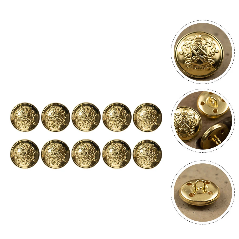

40 Pcs Men’s Jeans Uniform Button Cowboy Pants Metal Buttons Vintage Decor Gold Blazer Uniforms Clothing