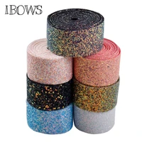 chunky glitter ribbons for bows crafts diy crafts supplies solid sewing accessories handmade bows material 50mm1yard 75mm2yard
