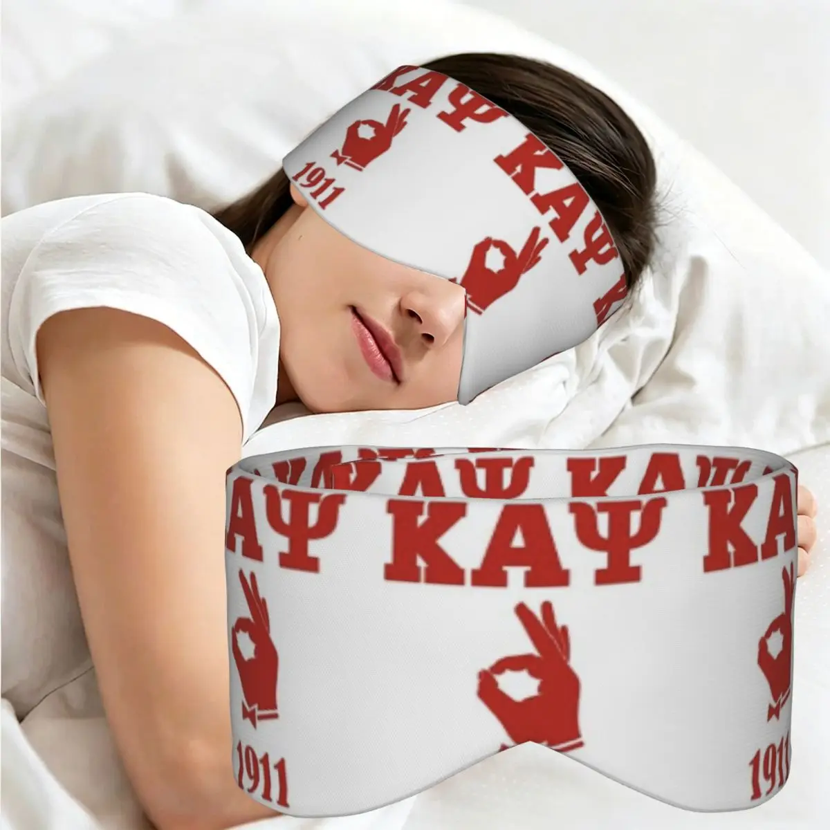 Фото Маска для сна Kappa KAP Alpha Psi, светонепроницаемая, портативная, для девочек и мальчиков, для путешествий, вечеринок, в подарок, повязка на глаза. №1