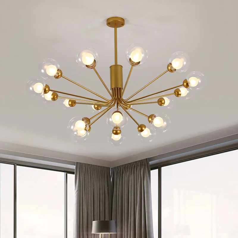 

Nordic Style Chandelier Simple Postmodern Restaurant Creative Personality Molecular Lamp Bedroom Dining Room Furniture