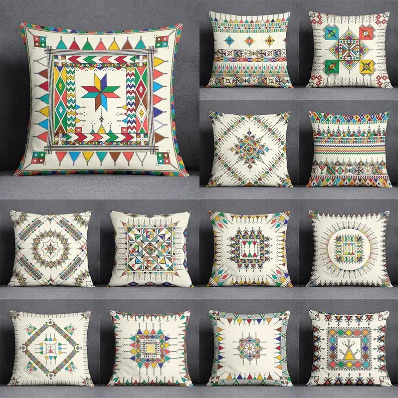 

Geometric Series Pattern Printing Pillowcase Family Office Bedroom Sofa Car Cushion Cover Square Pillowcase